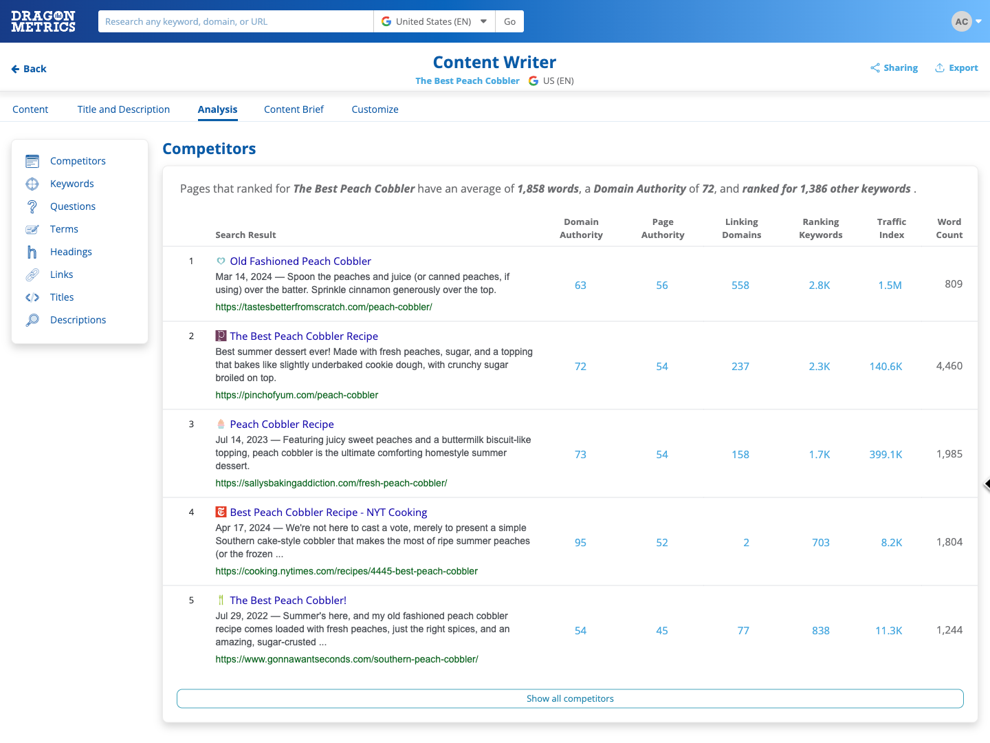 Dragon Metrics content writer