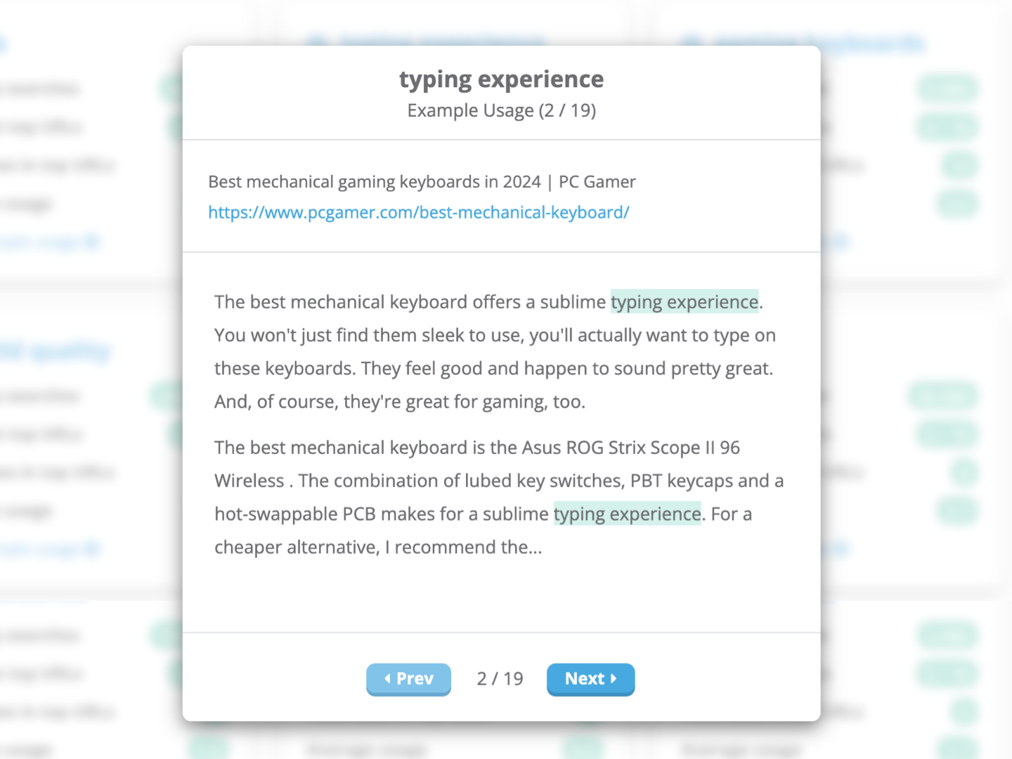 Dragon Metrics Content Writer entity usage