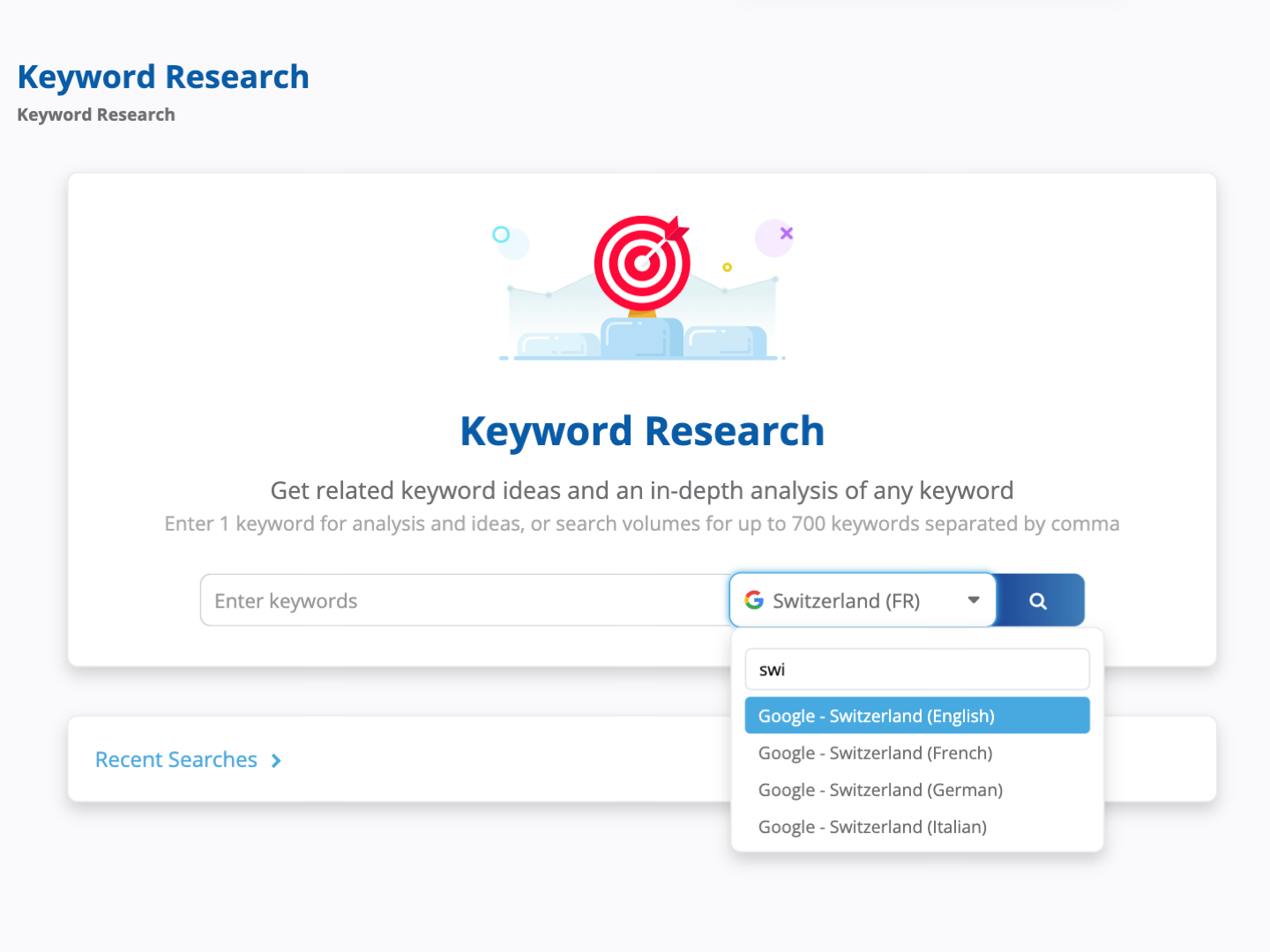 Dragon Metrics multilingual keyword research