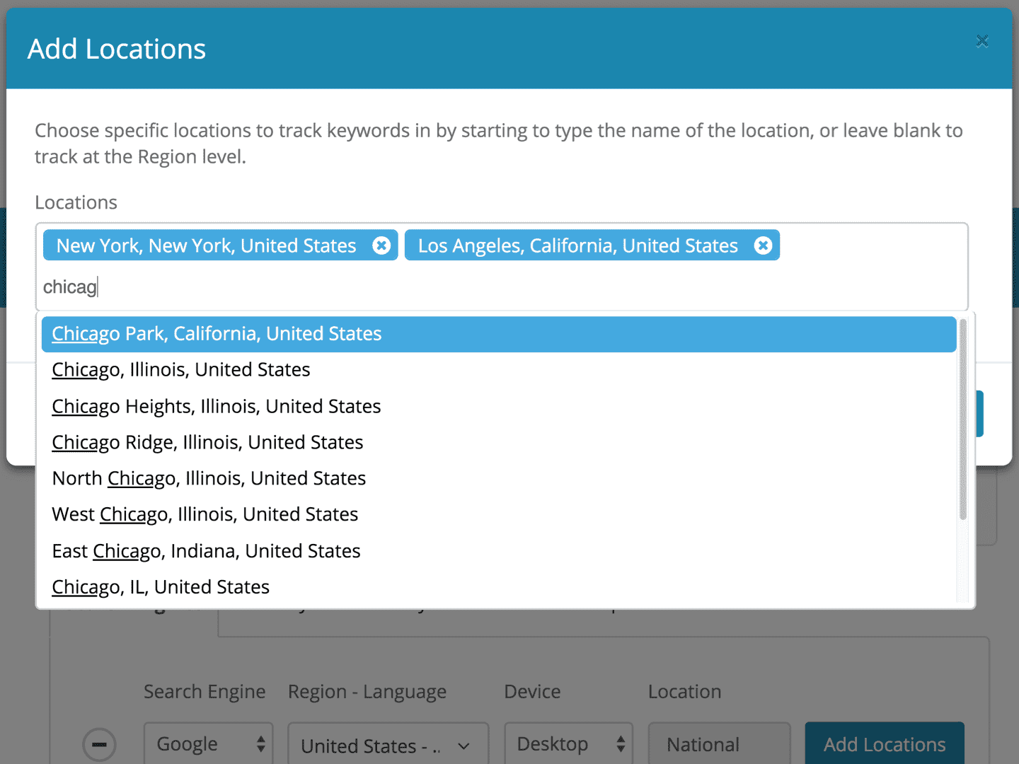 Dragon Metrics local seo tool