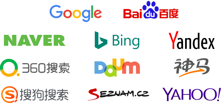 Global search engine logos