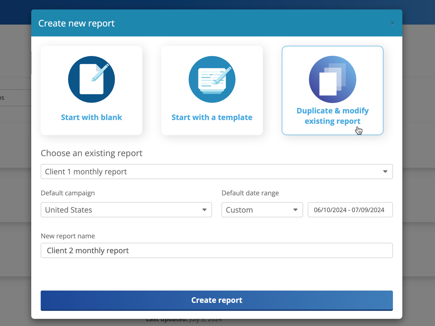 Dragon Metrics Report Builder 2.0 duplicate reports