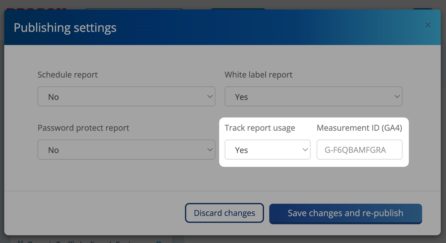 Dragon Metrics Report Builder report usage